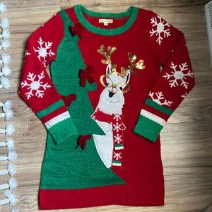 It’s Our Time | Christmas Sweater Llama Glasses Tree